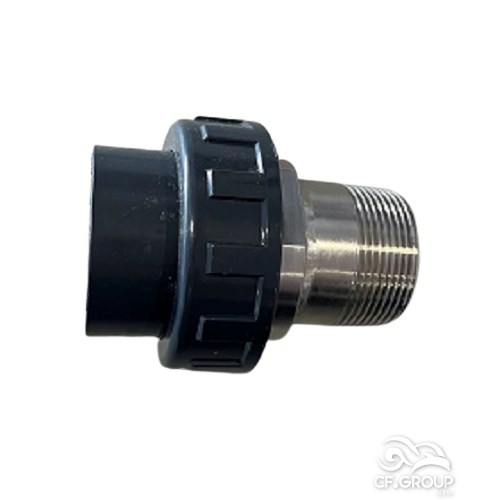 Lidhëse Inox/PVC fi 63 x 2" EXT
